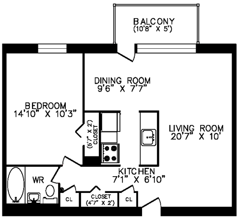 Typical 1 bedroom