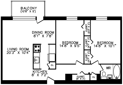 Typical 2 bedroom